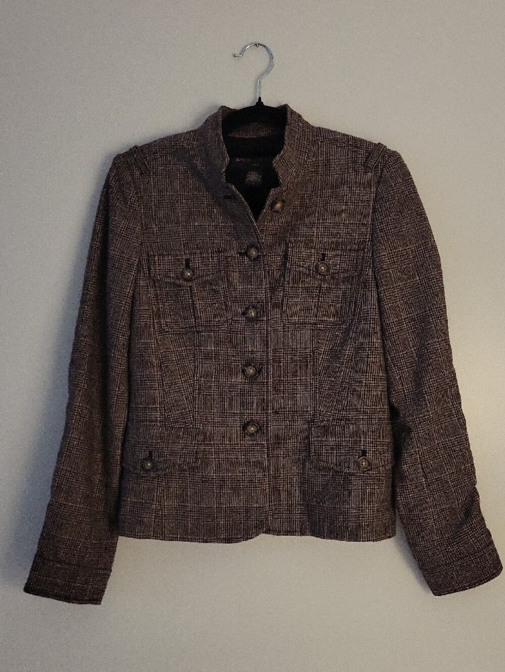 Banana Republic Brown Plaid Button-Front Blazer - Picture 5 of 10